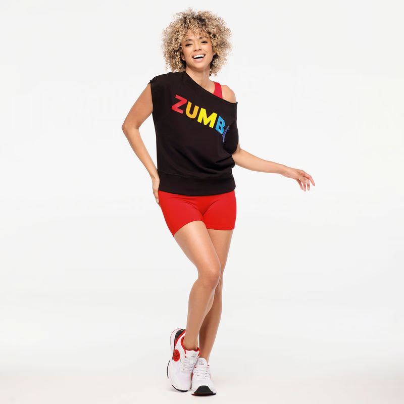 Zumba Explore Off The Shoulder Short Sleeve Sweatshirt Z23