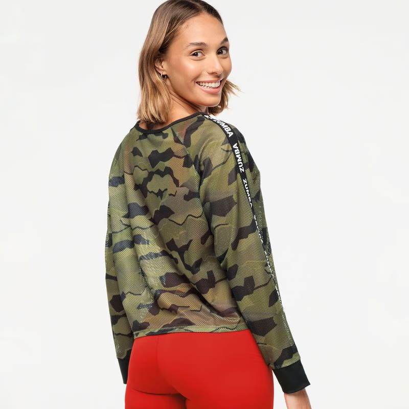 Zumba Explore Raglan Mesh Pullover  Z24