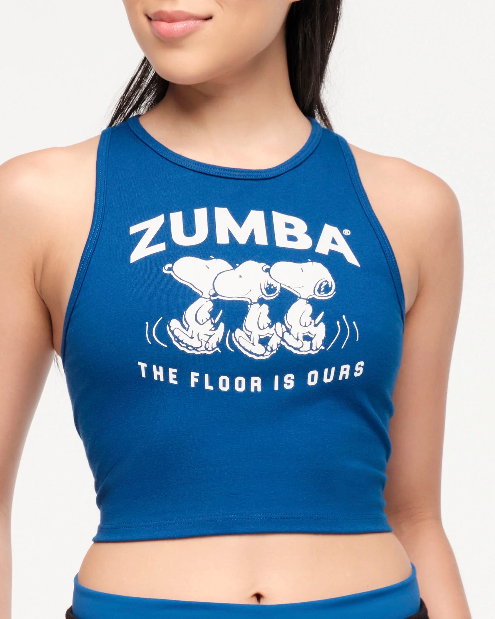 Zumba X Peanuts High Neck Mid Crop Tank B6