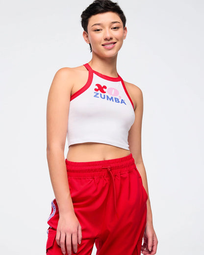 Zumba Love High Neck Crop Cami Tank B11