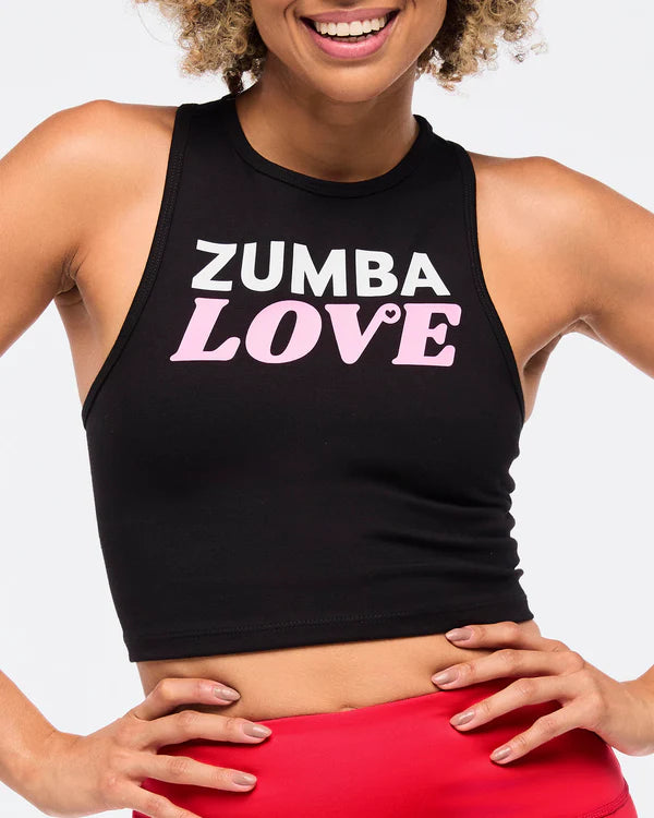Zumba Love High Neck Mid Crop Tank B11
