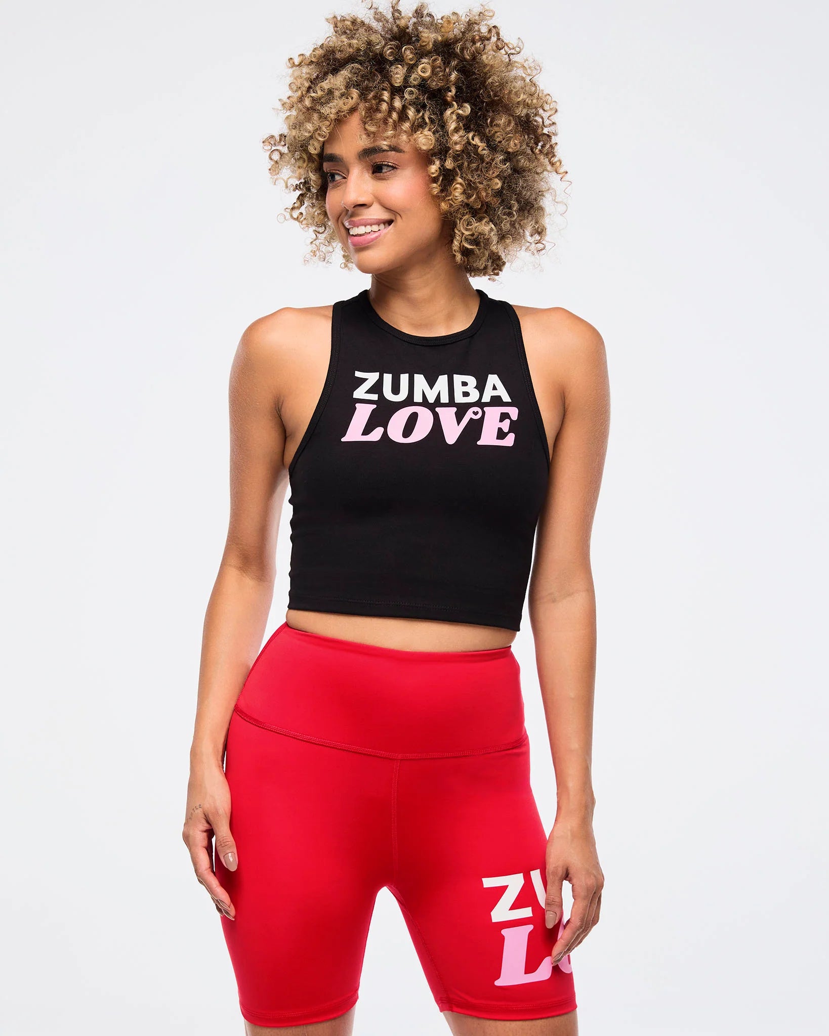 Zumba Love High Neck Mid Crop Tank B11