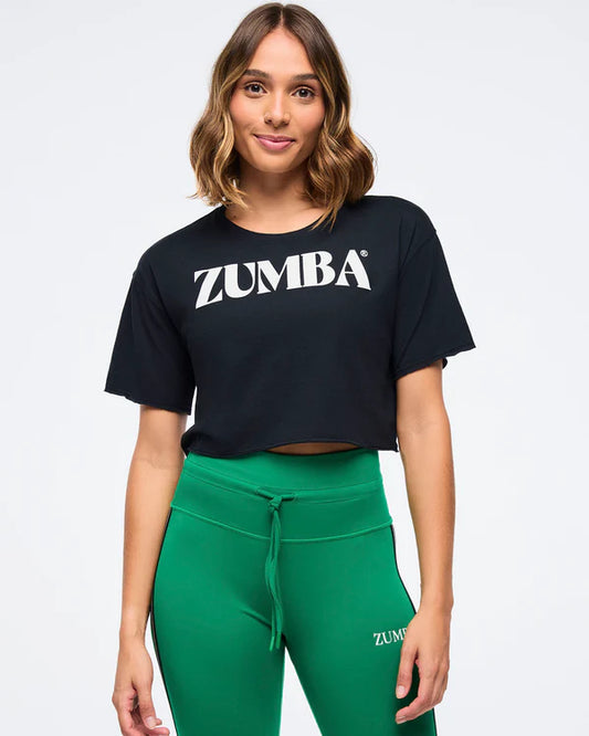 Zumba Haus Boxy Crop Top With Raw Edges- Z3