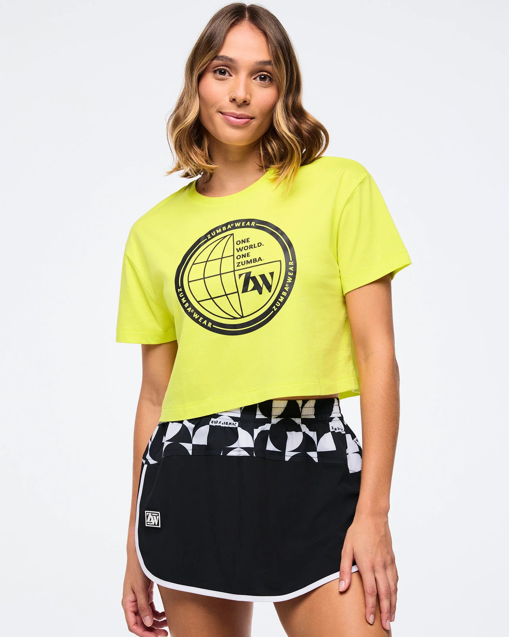 Zumba Haus Crew Neck Crop Top- B5