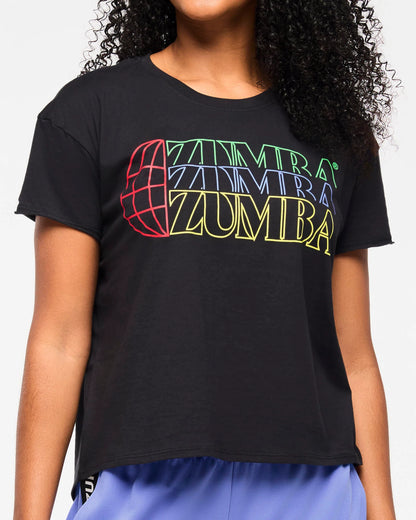 Zumba Haus High Low Crew Neck Top Z3