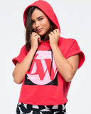 Zumba Haus Short Sleeve Crop Pullover Hoodie- Z3