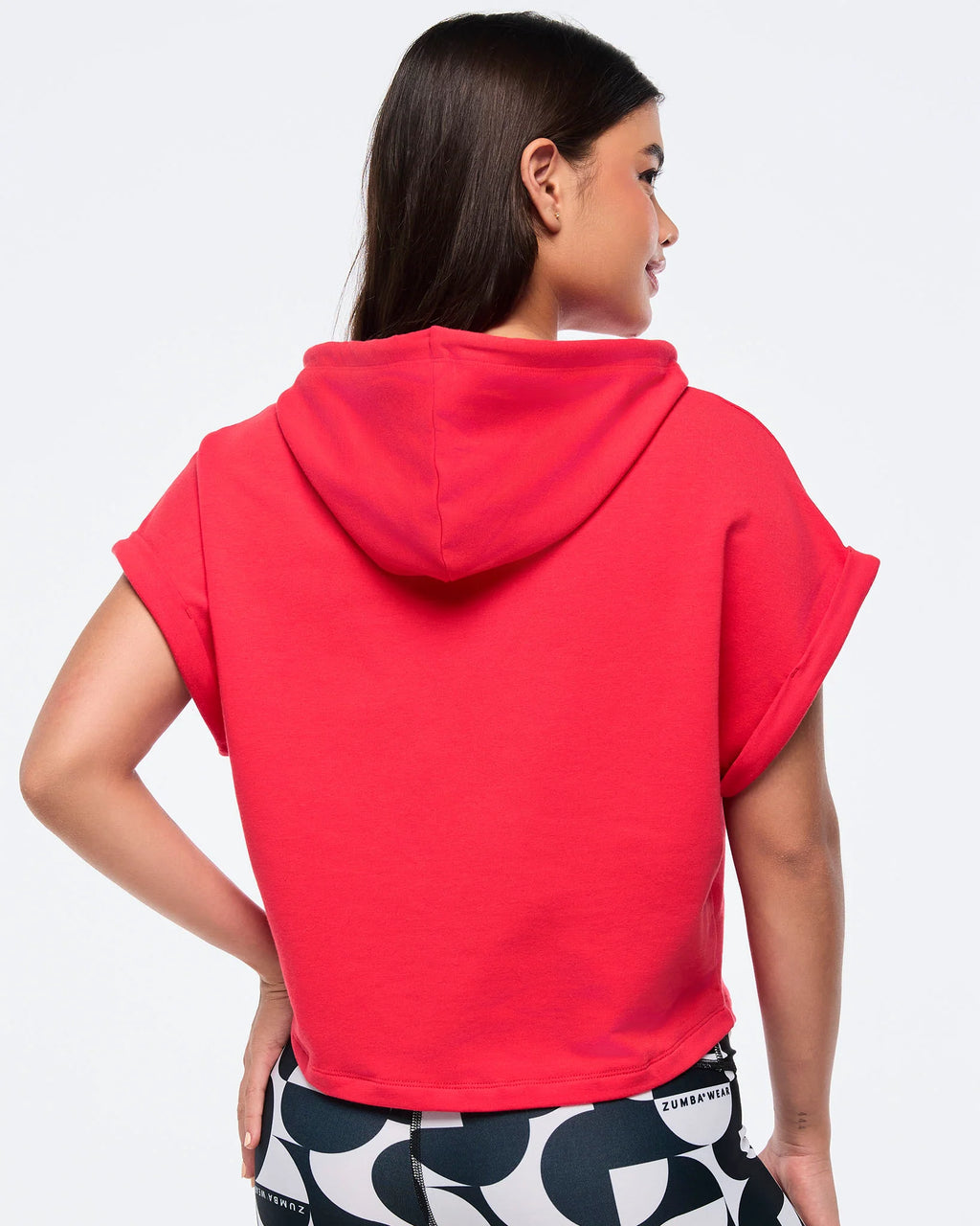 Zumba Haus Short Sleeve Crop Pullover Hoodie- B5