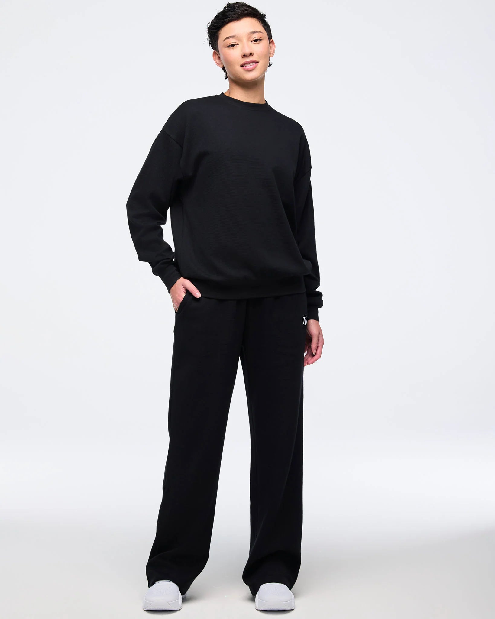 Zumba Haus Oversized Waffle Sweatshirt B7