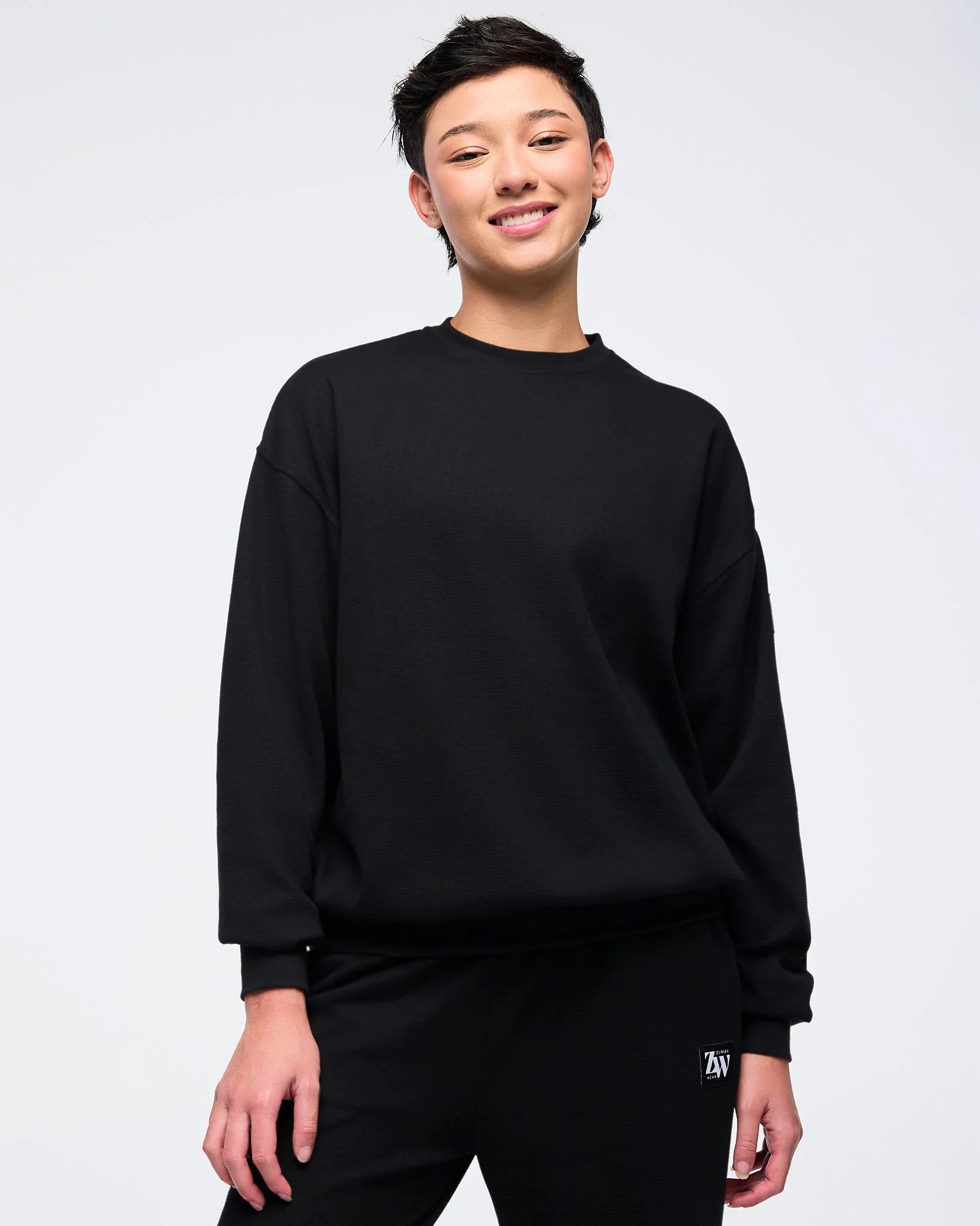 Zumba Haus Oversized Waffle Sweatshirt B7