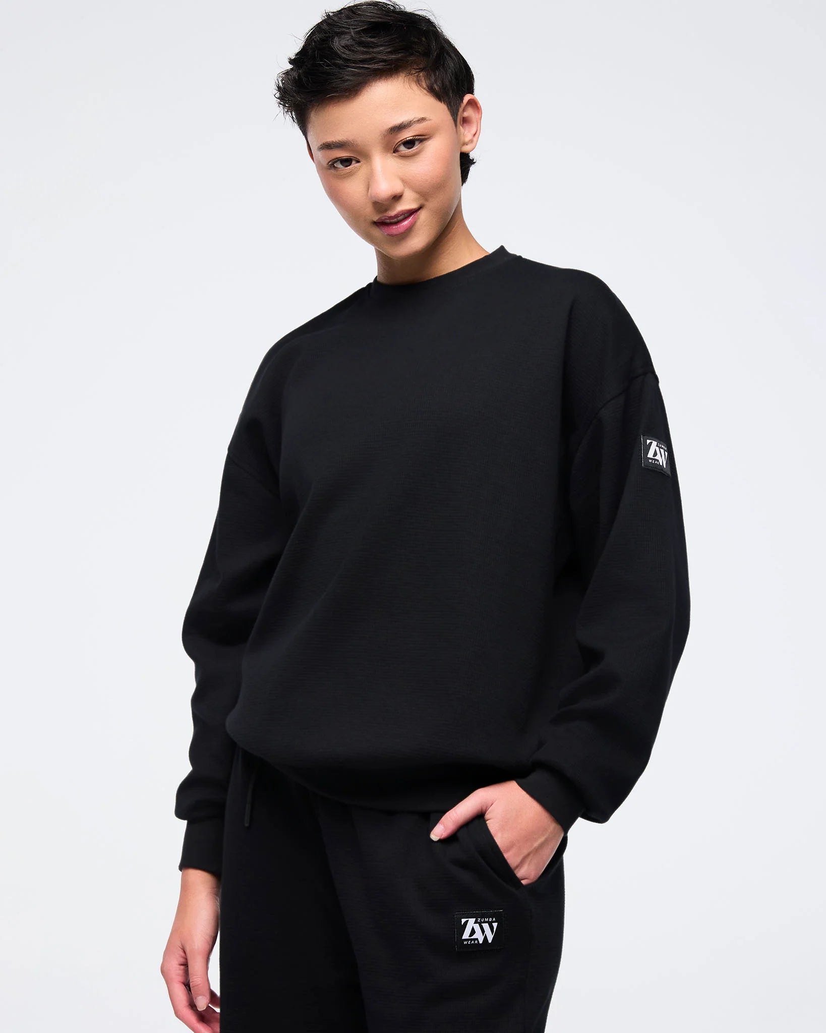 Zumba Haus Oversized Waffle Sweatshirt B7