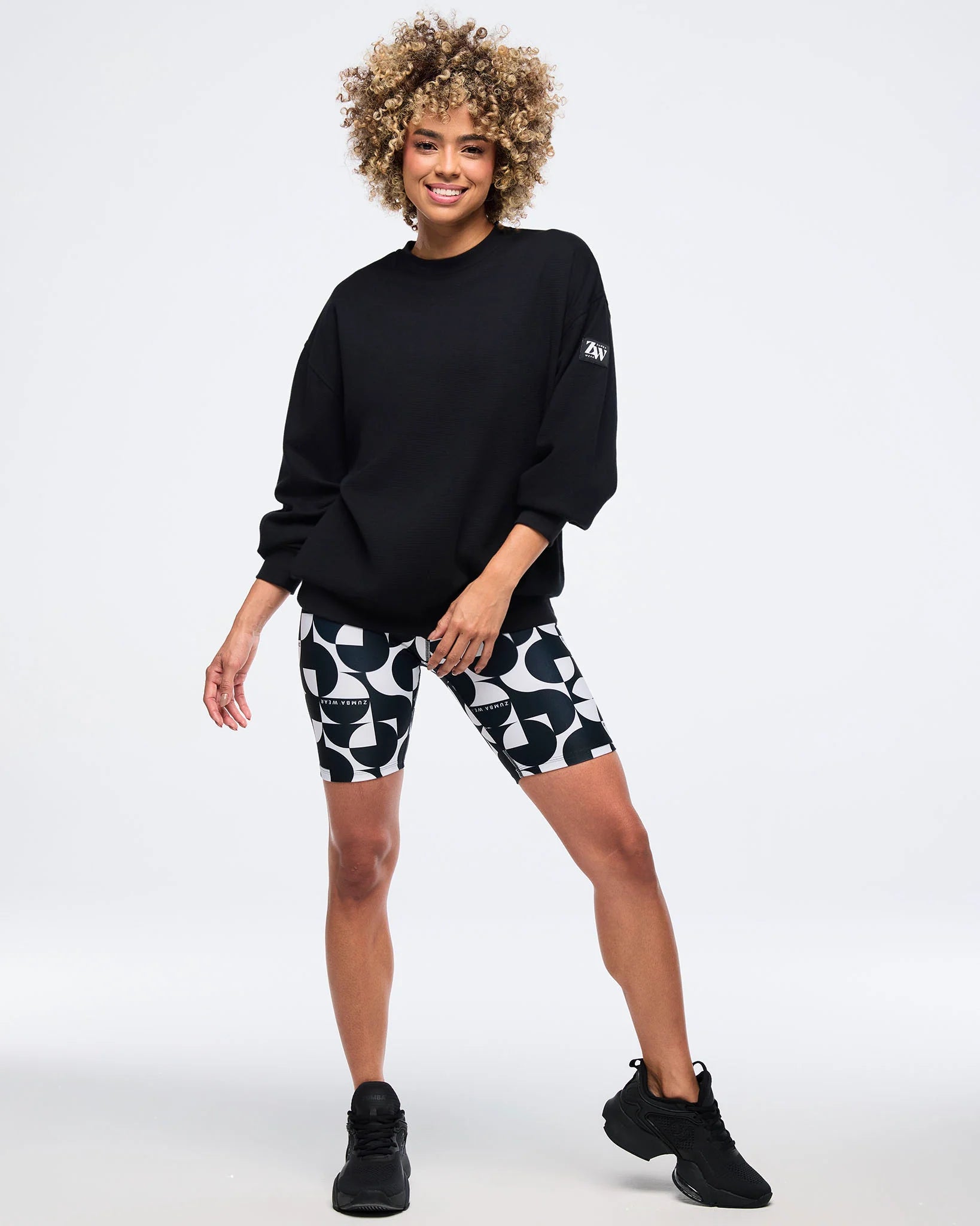 Zumba Haus Oversized Waffle Sweatshirt B7