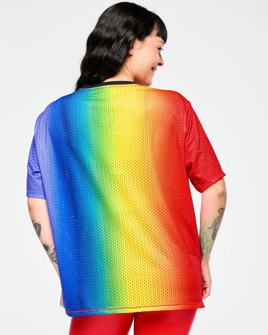 Zumba Boxy Mesh Top With Side Slits Z23