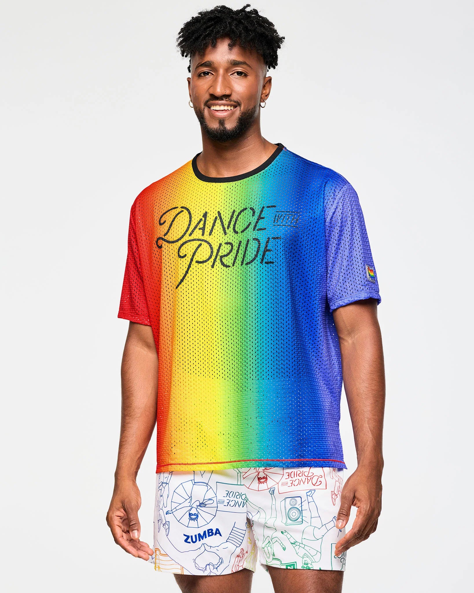 Zumba Boxy Mesh Top With Side Slits Z23