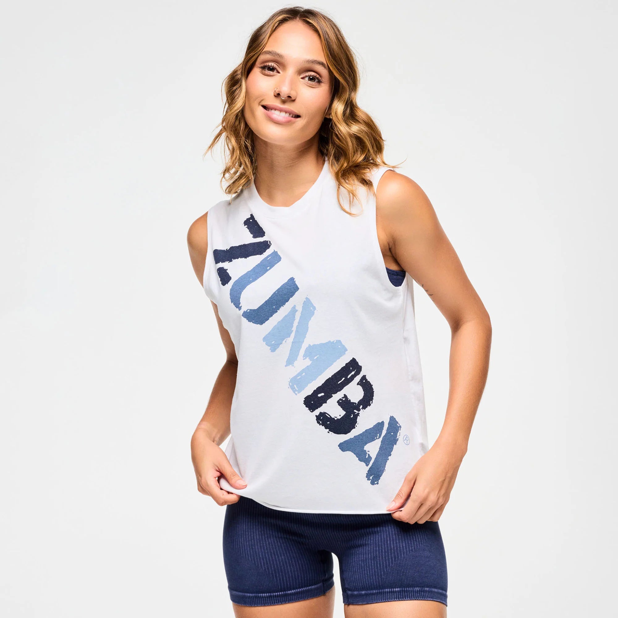Blue Jean Crew Neck Muscle Tank B25