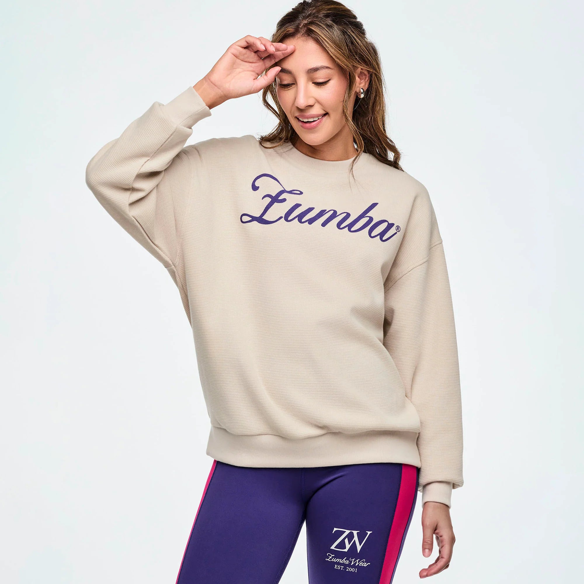 Class of 2001 Oversized Pullover Waffle Sweatshirt Z1