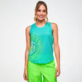 Electric Feel Basketball Tank With Curved Hem