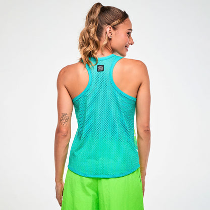 Electric Feel Basketball Tank With Curved Hem