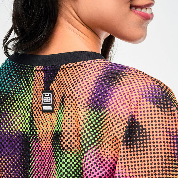 Electric Feel Mesh Dolman Crop Top