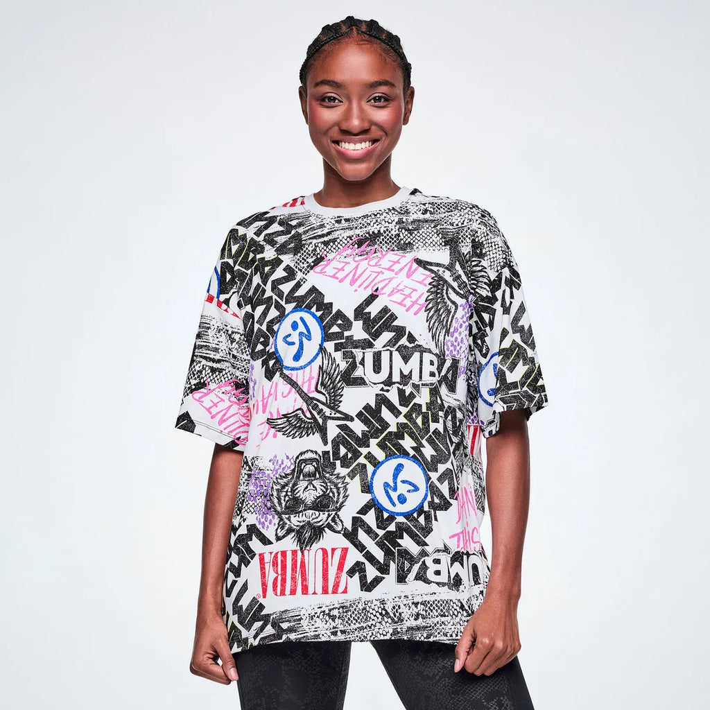 Rock 'n' Roll Oversized Drop Shoulder Tee Z5