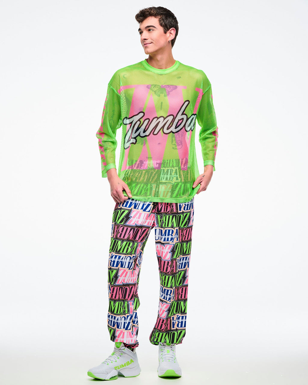 Dale-Z Oversized Mesh Long Sleeve Top Z12