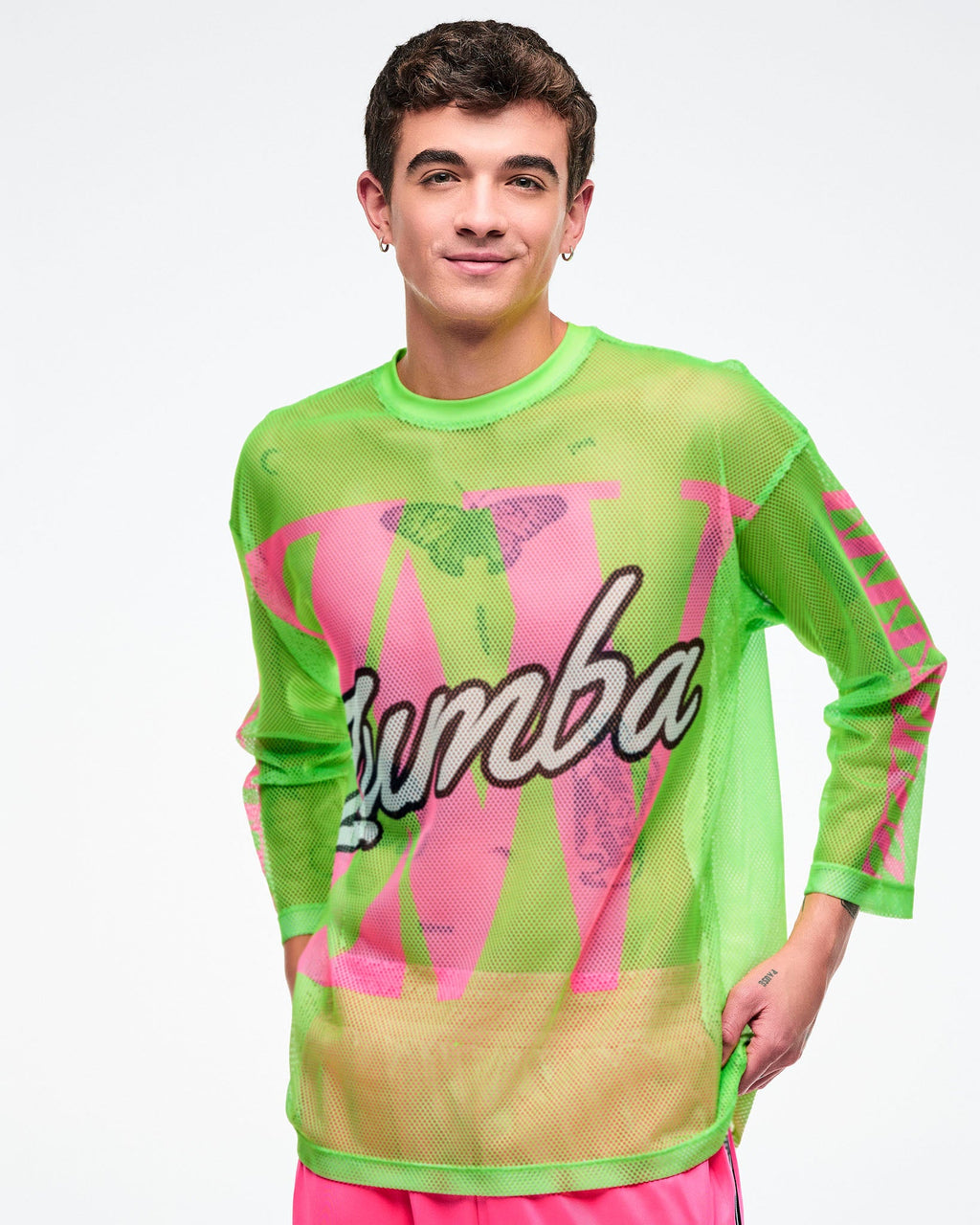 Dale-Z Oversized Mesh Long Sleeve Top Z12