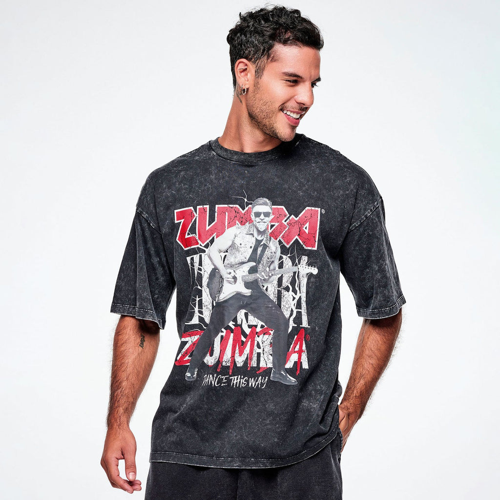 Rock 'n' Roll Oversized Drop Shoulder Tee Z5
