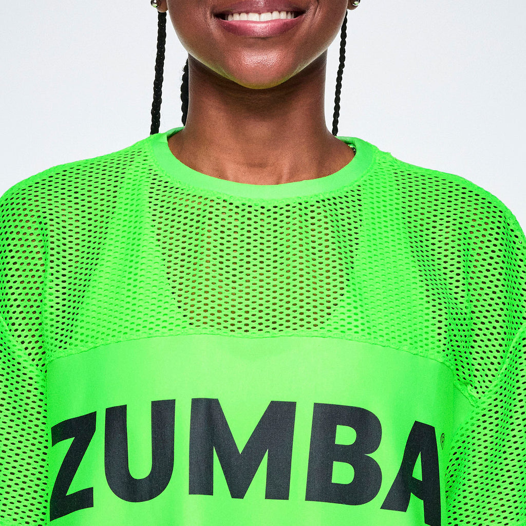 Ultrabright Mesh Boxy Top