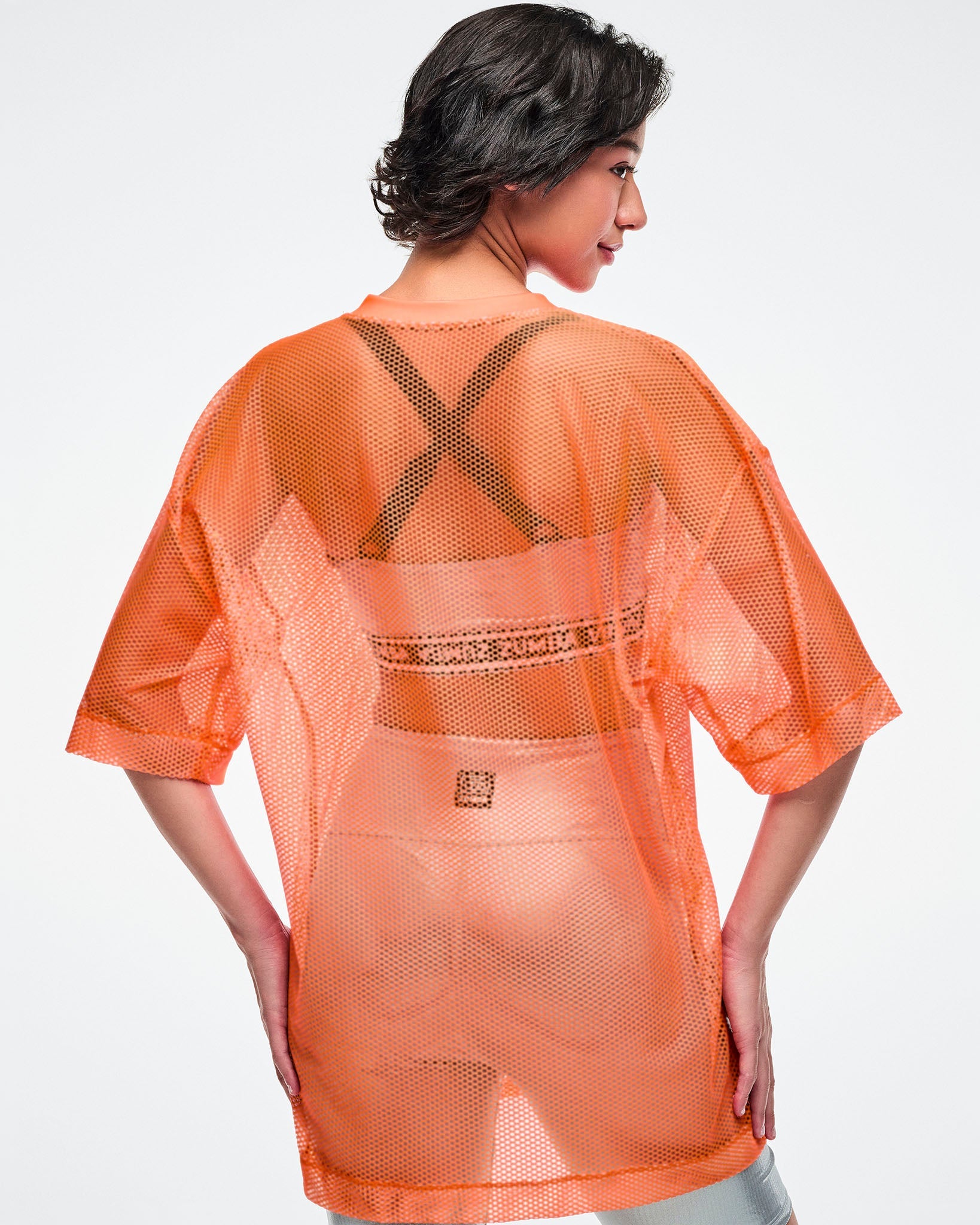 Dale-Z Oversized Mesh V-Neck Top Z16