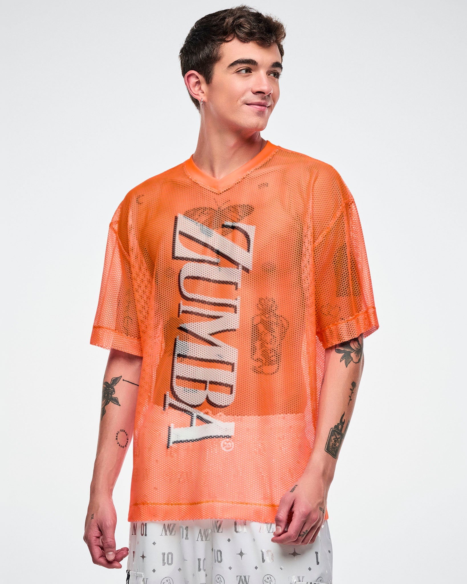 Dale-Z Oversized Mesh V-Neck Top Z16
