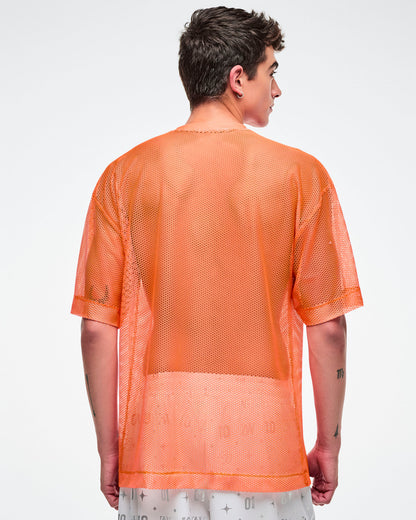 Dale-Z Oversized Mesh V-Neck Top Z16