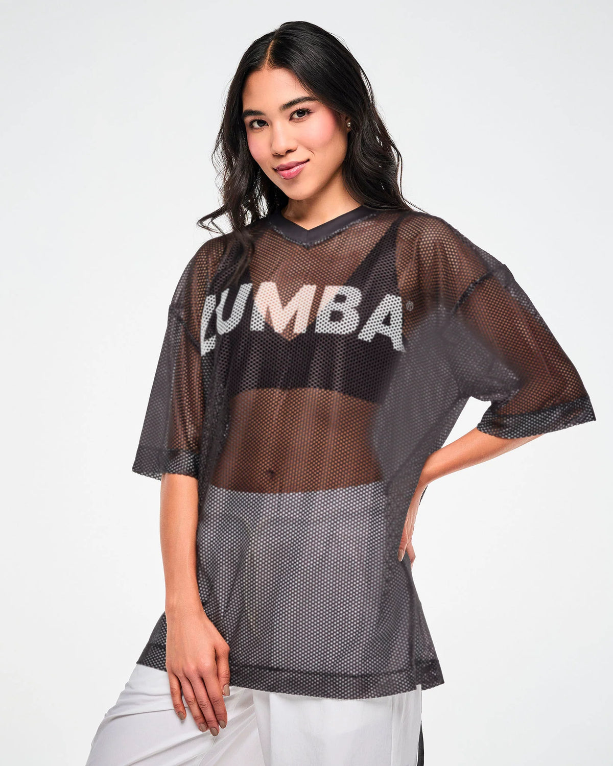 Zumba Basic Oversized Mesh V-Neck