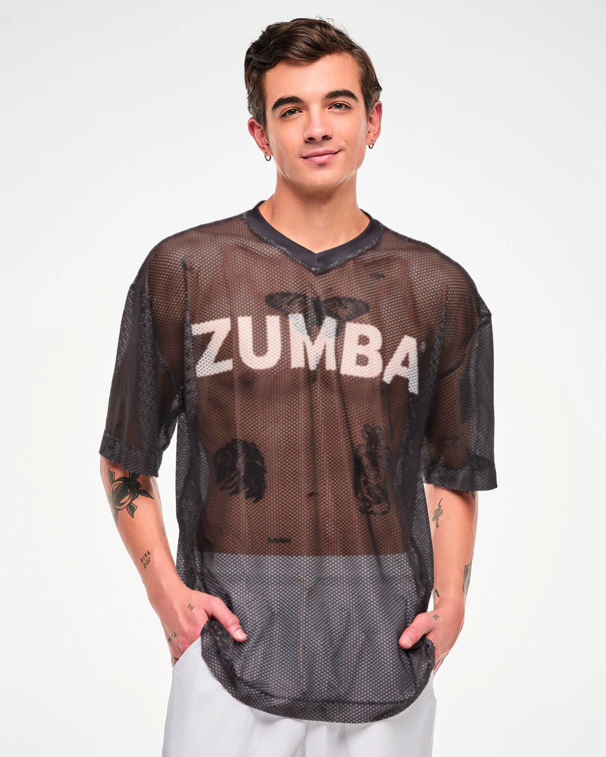 Zumba Basic Oversized Mesh V-Neck