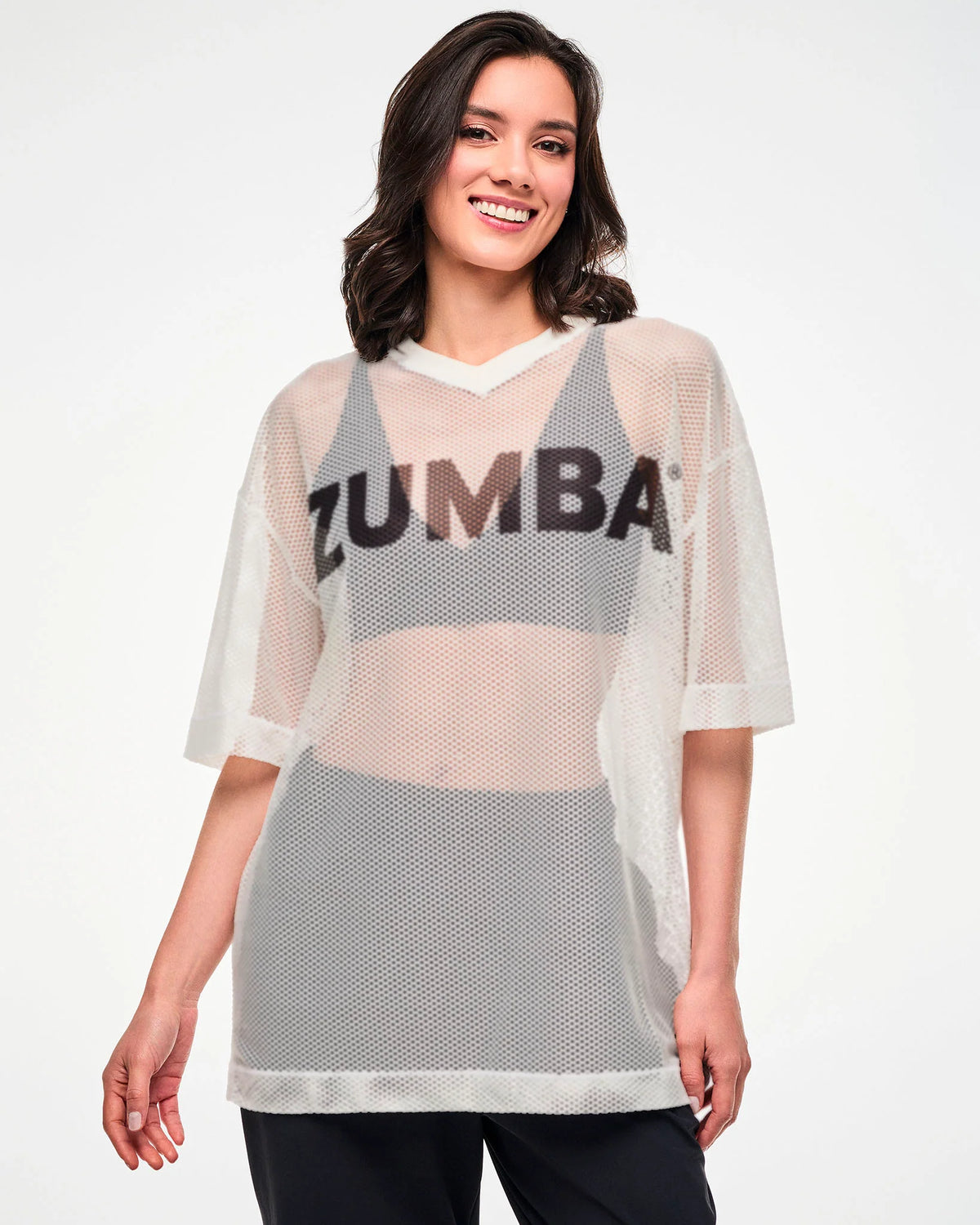 Zumba Basic Oversized Mesh V-Neck