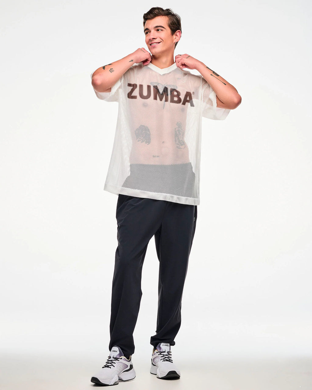 Zumba Basic Oversized Mesh V-Neck