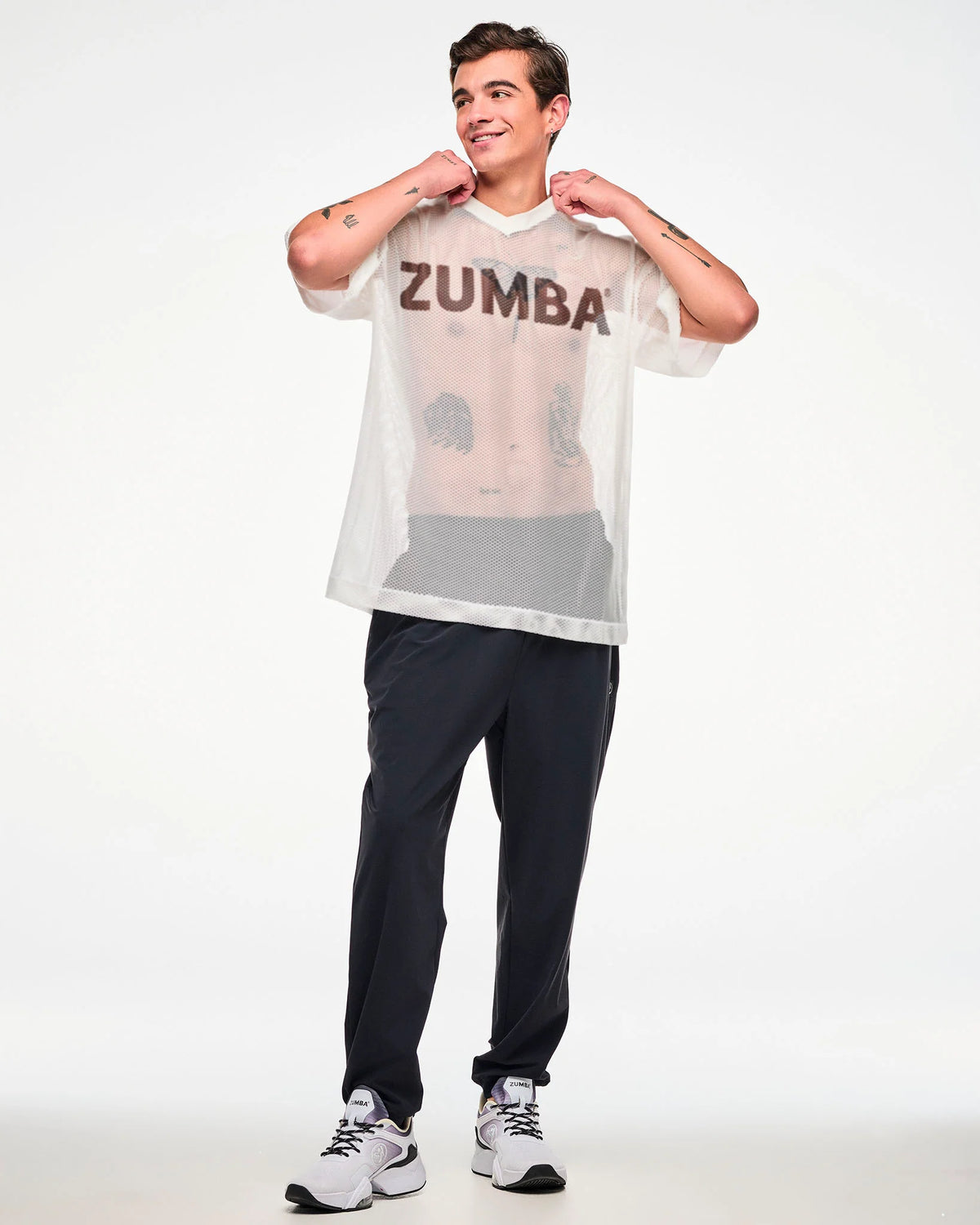Zumba Basic Oversized Mesh V-Neck