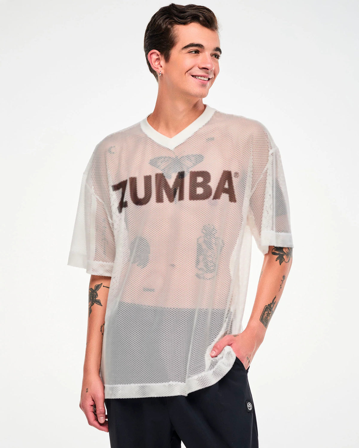 Zumba Basic Oversized Mesh V-Neck