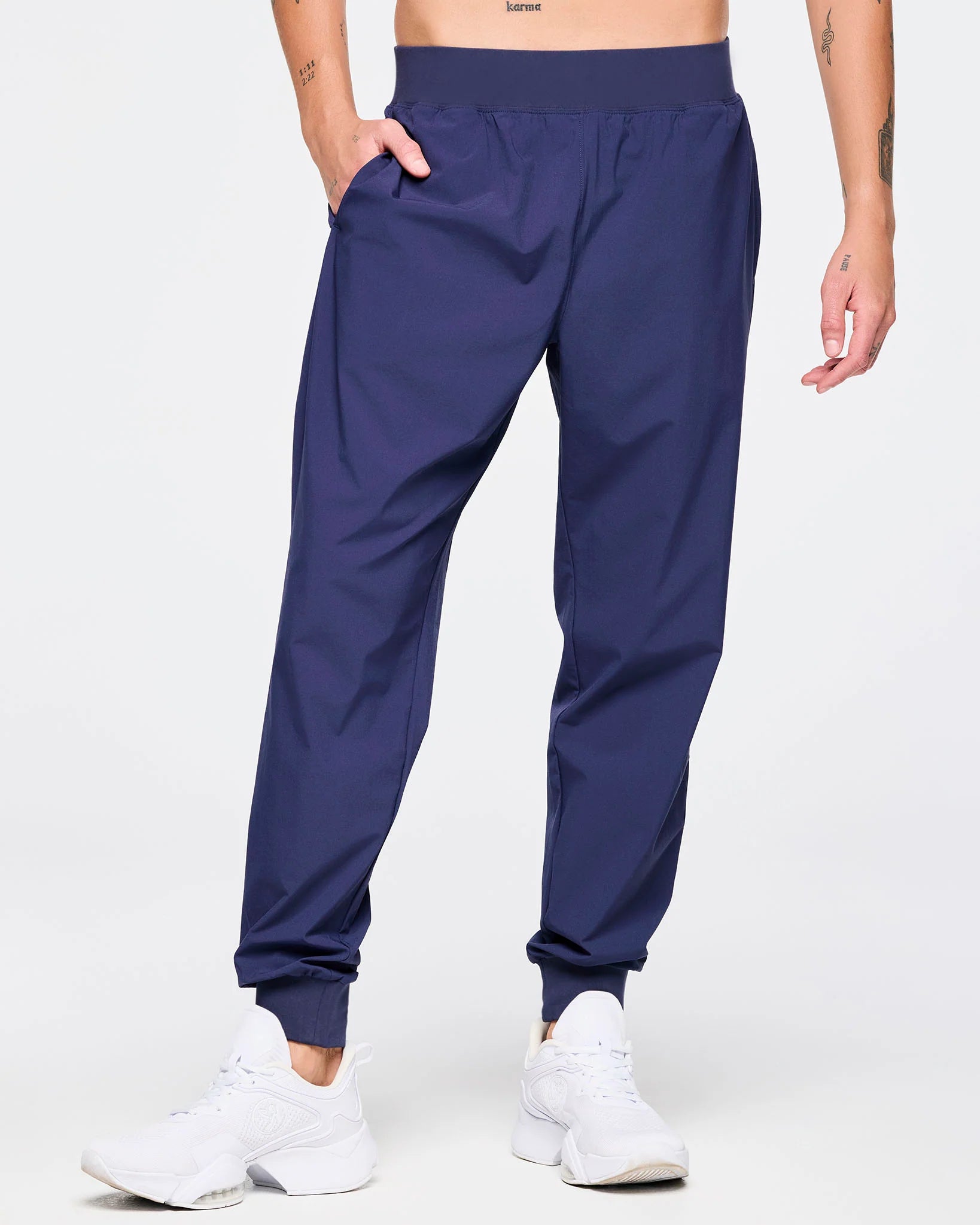 Zumba Out Loud Men's Stretch Woven Slim Ankle Joggers B17