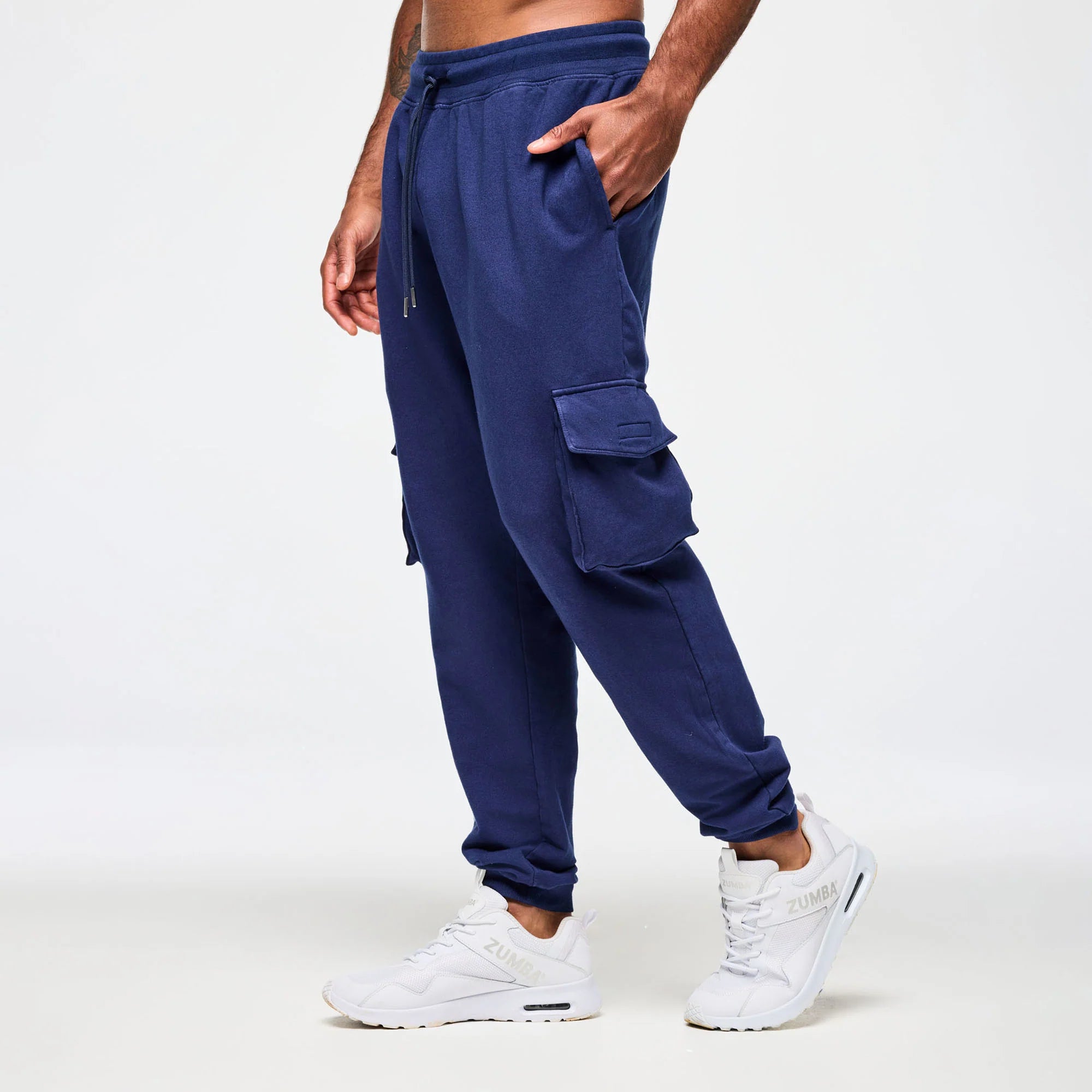 Blue Jean Men's Knit Denim Cargo Pants B21
