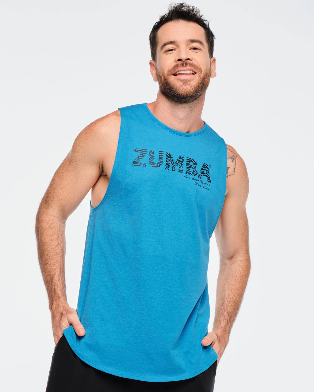Funscape Round Hem Men's High Neck Tank Z6