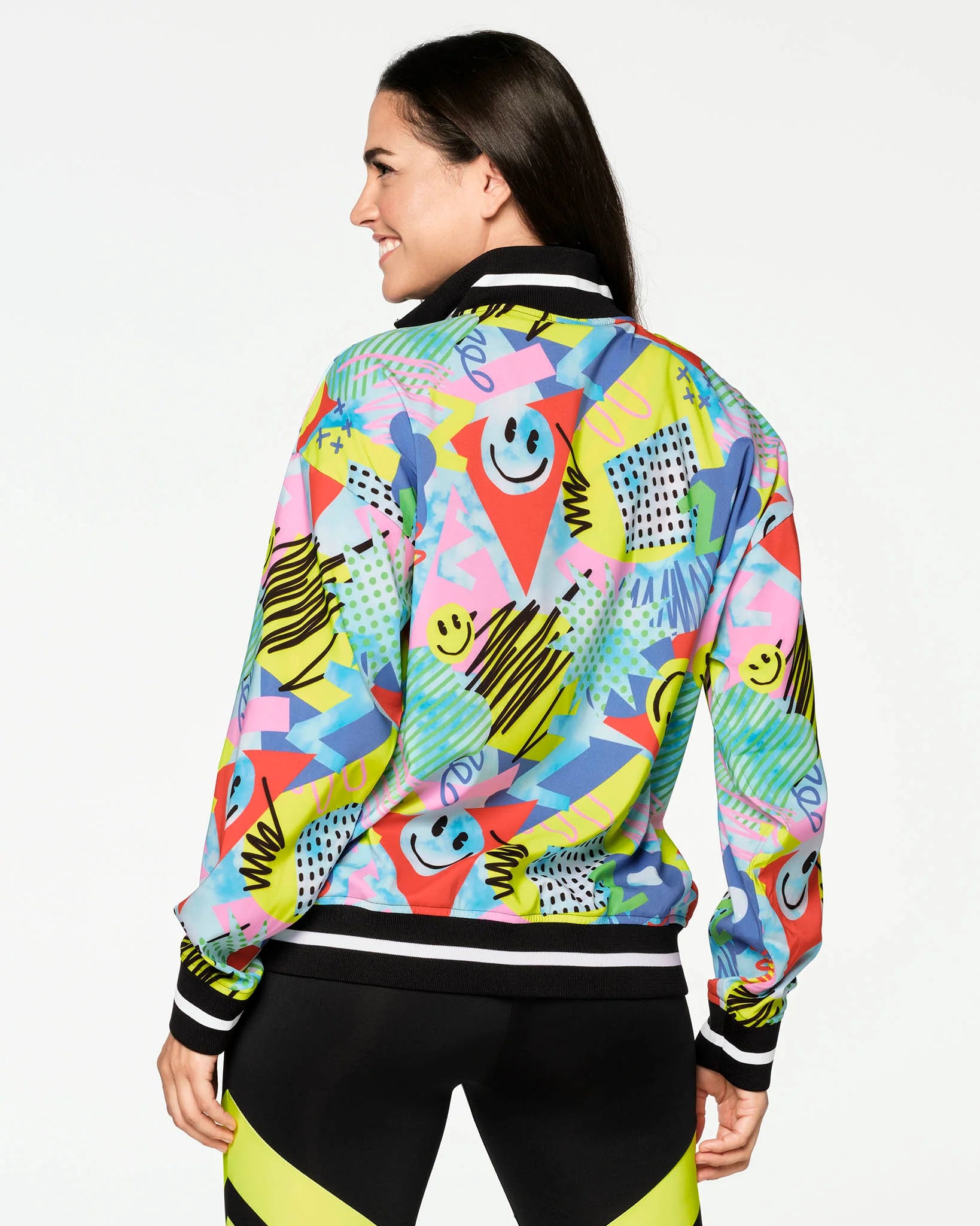 Zumba Fun And Happy Zip-Up Track Jacket B2