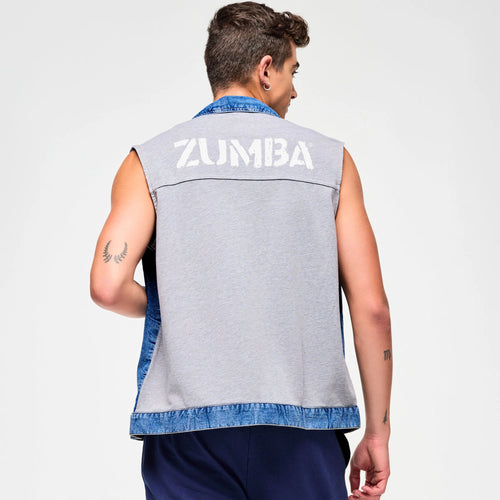Blue Jean Long Denim Vest Z12