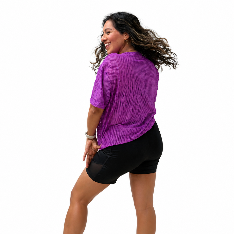 Ultrabright Mesh Boxy Top
