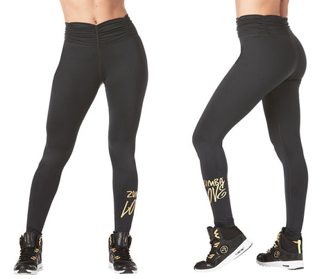 Zumba Love Rushed High Waisted Leggings  ZG